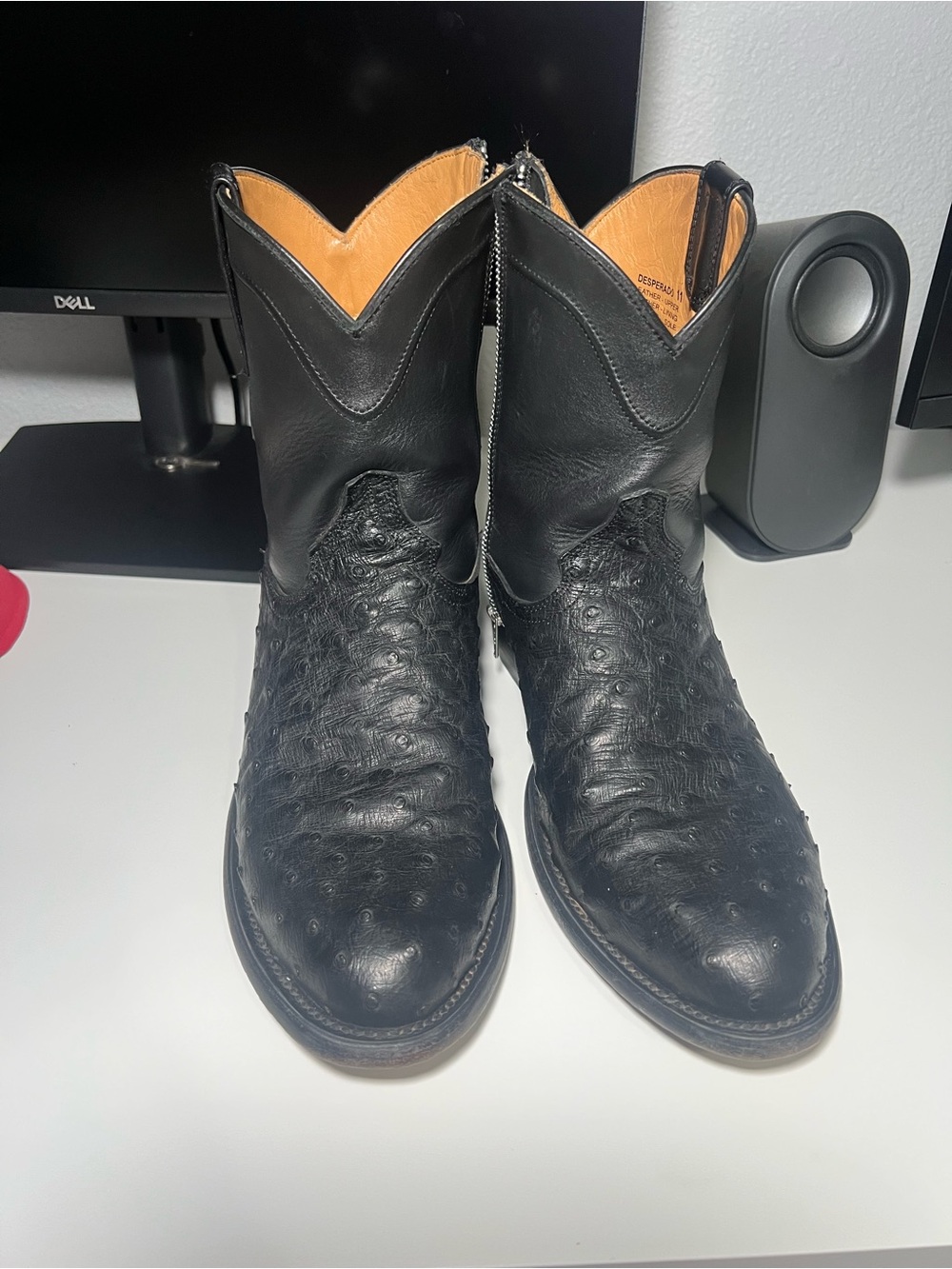 Freebird ostrich zip boots